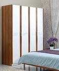 Elegant Design Full Bedroom Furniture Sets 4 Door Wardrobe With Inside Cabinet