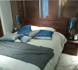 Full Solid Wood Uruguay Rose Wood Bedroom Furniture , 1.8*2.0 King Size Bed