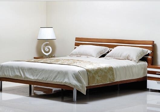 Simple Style Bedroom Suite Furniture King Size Bed With Melamine