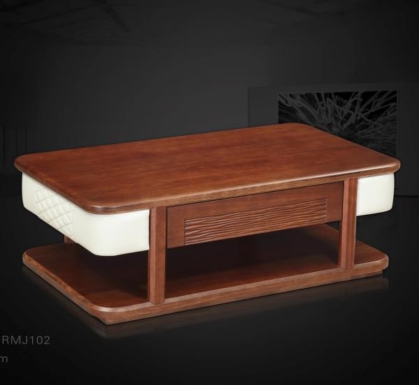 Solid Wood Living Room Furniture Coffee Table Rosewood Color Eco