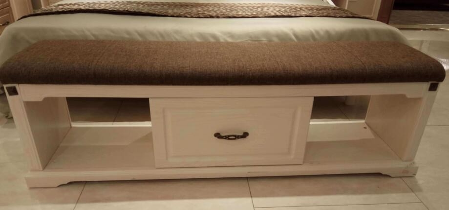 Melamine Upholstered Storage Bench Bedroom Bench Seat With Drawers
