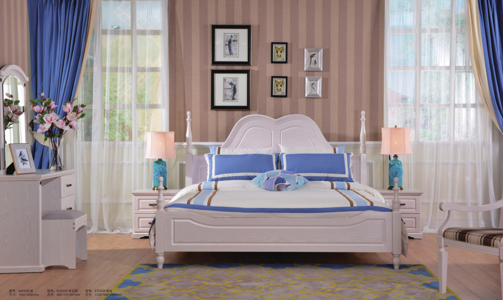 CTA European Contemporary Furniture White King Size Bed