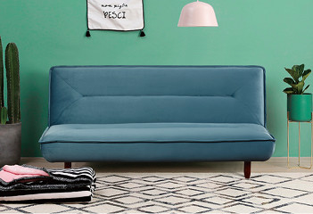 Velvet Fabric Functional Sofa Bed Recycle Foam Material