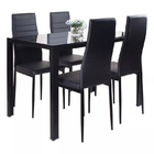 Metal Legs Dining Table And Chairs High Back 1200*700*750mm