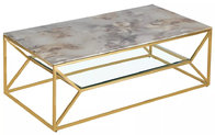 120*60*40cm Living Room Furniture Gold Stainless Steel Console Table