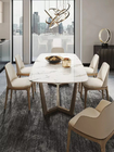 White Restaurant Faux Marble Dining Table Fast Move 1200*600*450mm