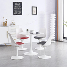 Fashionable Wooden Round Dining Table 90 * 90cm With Metal Base Non Rusting