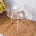 Customizable Modern Glass Coffee Table Exquisite Matching Glass Round Table
