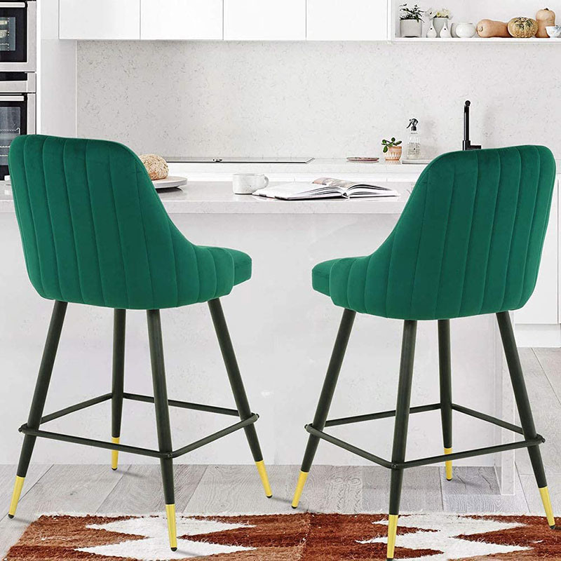 Luxury Restaurant Modern Flannel Dining Chairs Adjustable