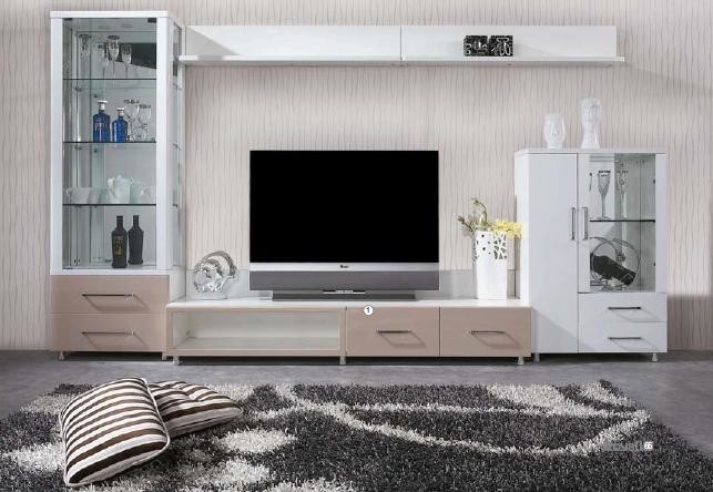 Winglets Wood Grain Modern Tv Wall Unit White Corner Tv