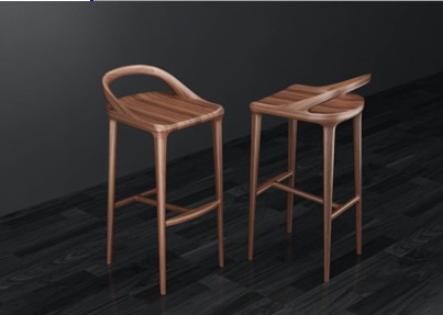 Living Room Uruguay Rose Full Solid Wood Bar Chairs 700mm High