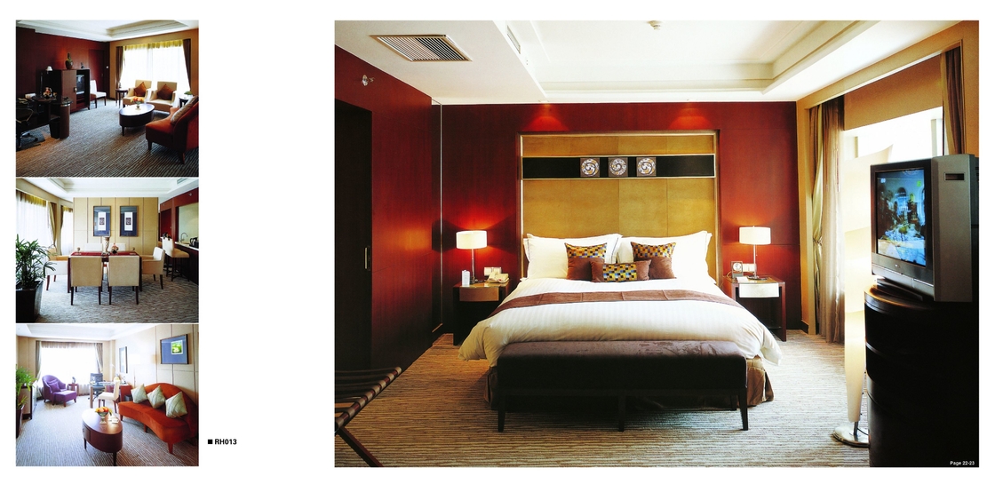 Luxury Ergonomic Hotel Bedroom Furniture Sets Glossy Oil